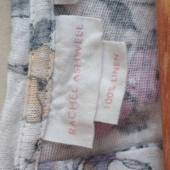 Rachel Ashwell 100% linen floral top - Picture 2 of 7